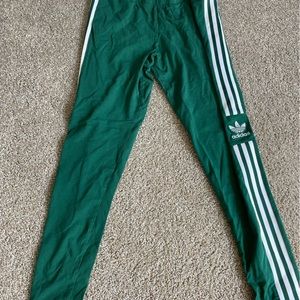 Adidas Green 3-Stripe Leggings